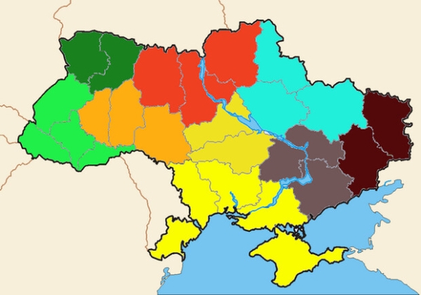 Украину планируют поделить на девять статистических макрорегионов