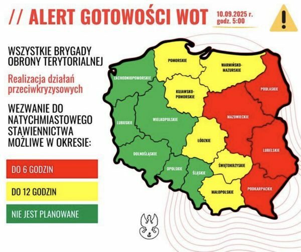 Дрони прорвалися у&nbsp;Польщу: Туск підтвердив застосування зброї, аеропорти паралізовані, країна переходить у&nbsp;бойовий режим