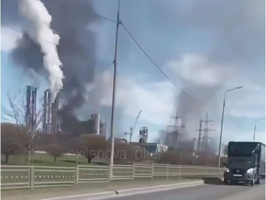 Українські дрони прилетіли на&nbsp;один з&nbsp;найбільших хімзаводів росії (фото, відео)